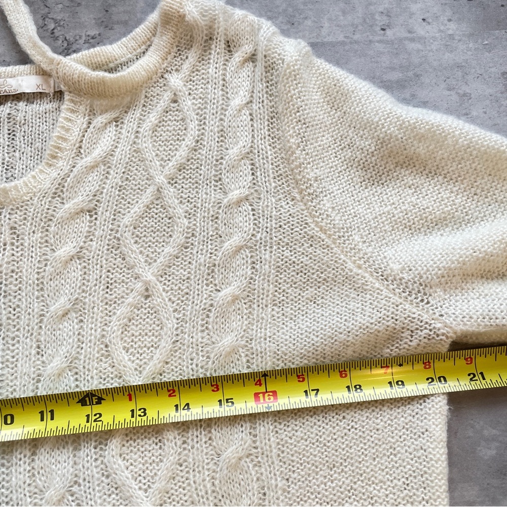 Prana Shelby Tassel Tunic Sweater, Cream, Size XL - Picture 9 of 9